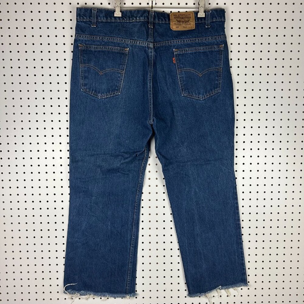 Levi's 517 Jeans 38x27 Orange Tab‎ Cutoff Cowboy Bootcut USA Made Vintage READ